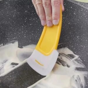 Multipurpose Food Scraper Tool: Silicone Heat-Resistant Spatula for Quick Cleaning