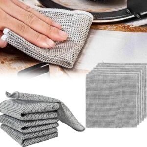 Multipurpose Wire Dishwashing Rags and Stainless Steel Scrubber