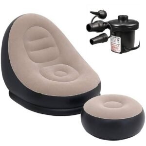 Dynamic Inflatable Lounge Chair with Footrest